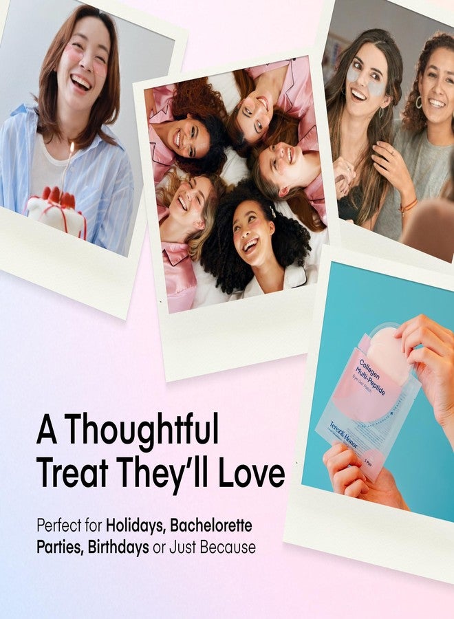 تيريز آند أونر لصقات العين من تيريز آند هونور، هيدروجيل الكولاجين والببتيد - 6 أزواج من أقنعة العين الكورية للعيون المنتفخة والهالات السوداء والتجاعيد والانتفاخات تحت العين - هدية مثالية للسفر وعيد الميلاد، هدية رائعة للنساء - Image 5